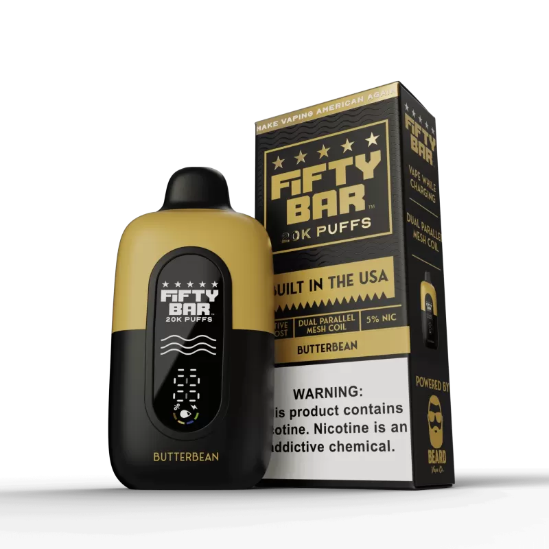 FIFTY BAR "Black Series" Powered by BEARD VAPE Co. 20K Puff Disposable Device - 20000 Puffs - Blueberry Cereal Donut Milk - Image 3