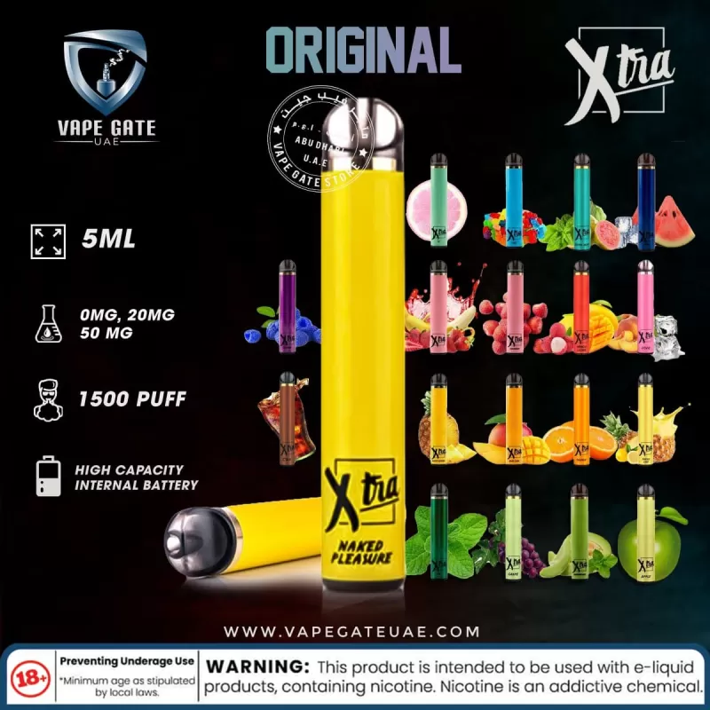 PUFF XTRA Disposable Vaporiser - 1500 puffs (0 mg) - XOXO - Peach Ice - Image 2