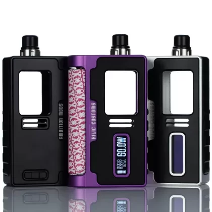 AMBITION MODS X KILIC KIL-LITE 60W BORO BOX MOD - Black - Ambition Chipset, Purple - Ambition Chipset